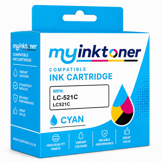 Compatible Brother LC-521C Cyan Ink Cartridge (LC521C)