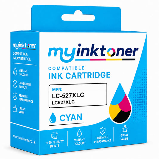 Compatible Brother LC-527XLC High Capacity Cyan Ink Cartridge (LC527XLC)