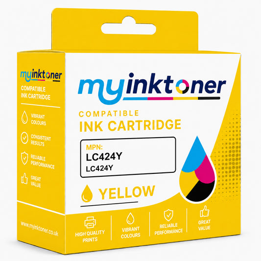 Compatible Brother LC424Y Yellow Ink Cartridge