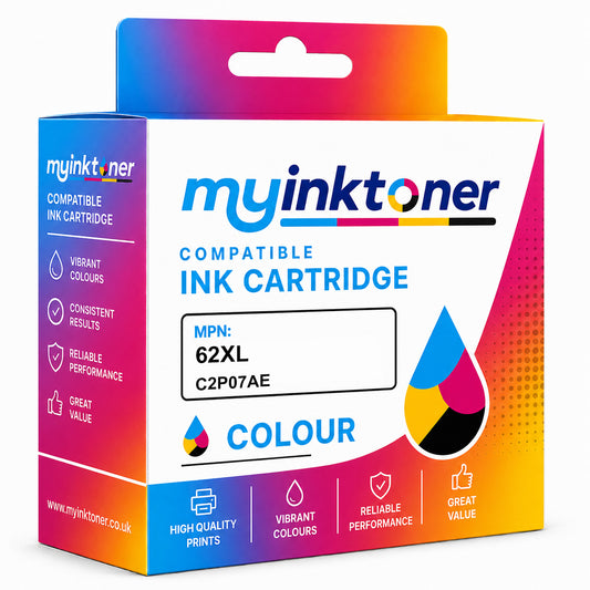 Compatible HP 62XL Colour High Capacity Ink Cartridge (C2P07AE)