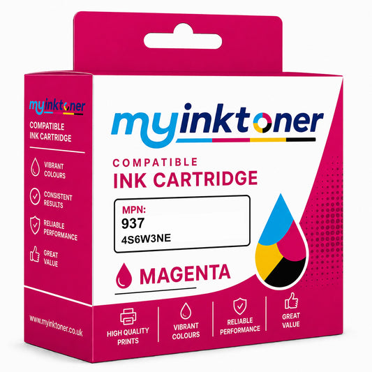 Compatible HP 937 Magenta Ink Cartridge (4S6W3NE)